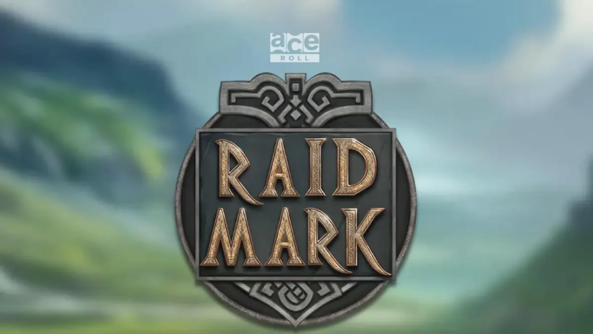 Cena de batalha Viking com navios e escudos no slot Raidmark
