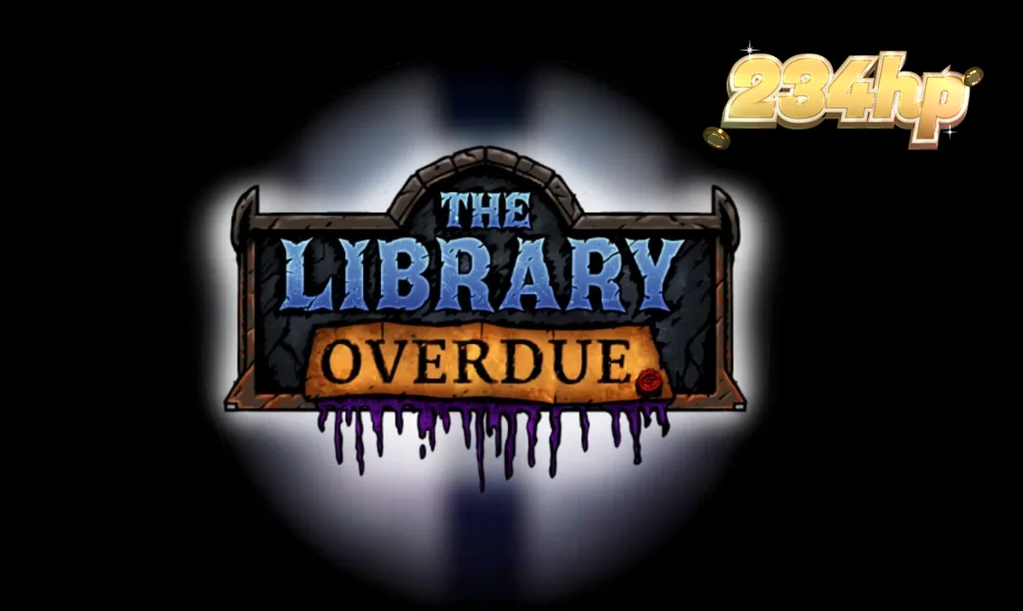 Cena gótica e sombria do slot The Library Overdue com rolos expandidos